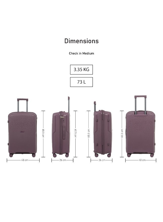 Eagle Express Neon X PP Hard Trolley Luggage 4-Piece Set – 14, 20, 24 & 28 Inch | Purple - Image 4